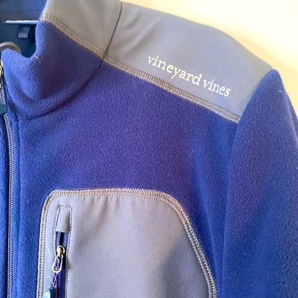 Vineyard Vines Still River Full Zip Fleece Jacket Men's Large Navy Blue - Picture 5 of 10